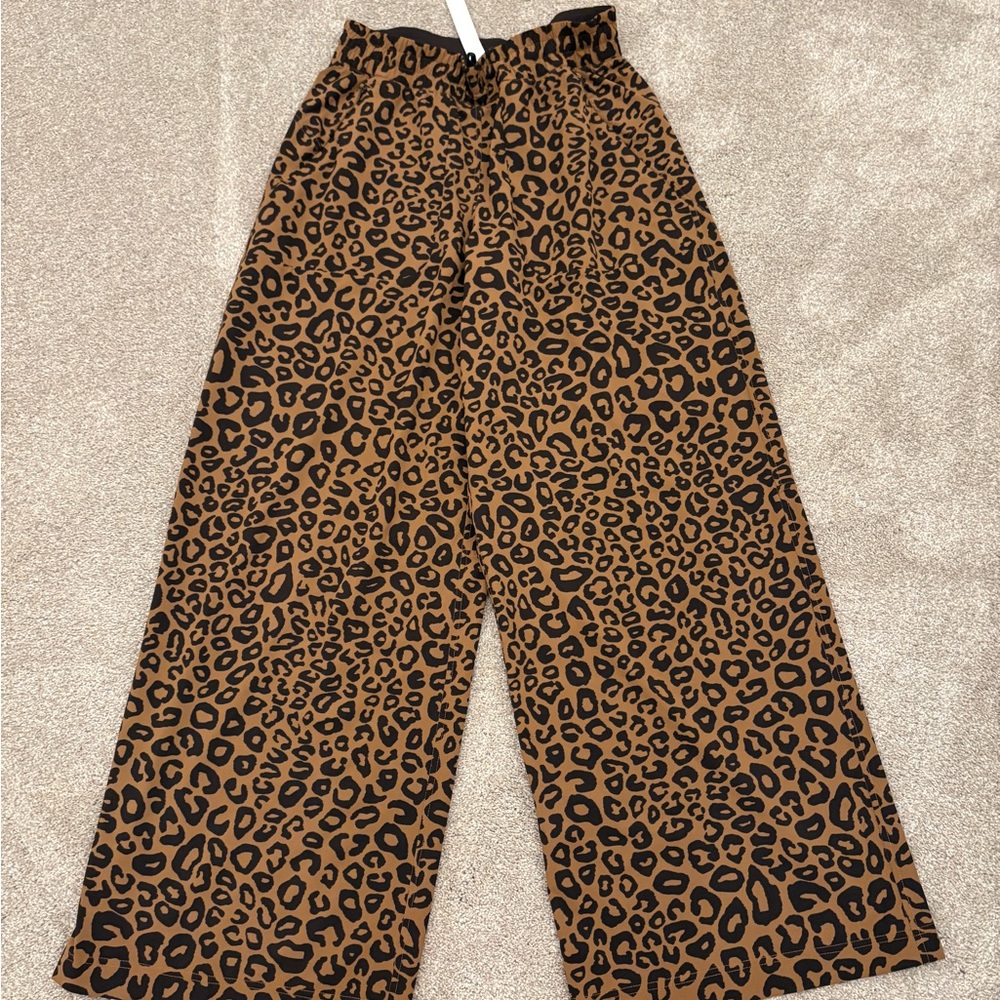 Lululemon Leopard Print Wide Leg Pants